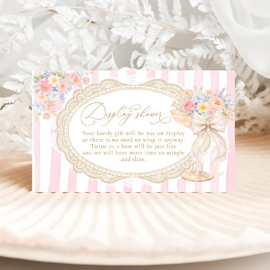 Petals Prosecco Bridal Shower Display Shower Informatiekaartje