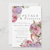 Petals & Prosecco Bridal Shower floral  Kaart (Voorkant)