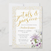 Petals & Prosecco Bridal Shower Kaart (Voorkant)