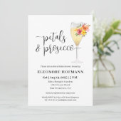 Petals & Prosecco Bridal Shower Kaart (Staand voorkant)