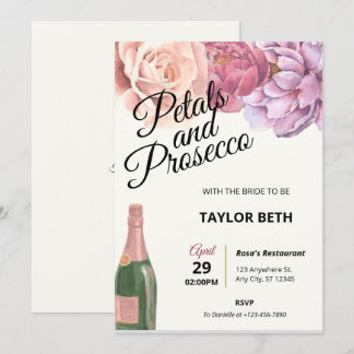 Petals & Prosecco Bridal Shower Kaart