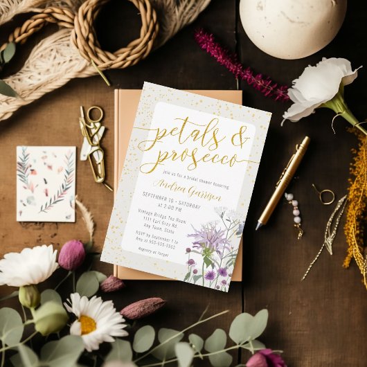 Petals & Prosecco Bridal Shower Kaart