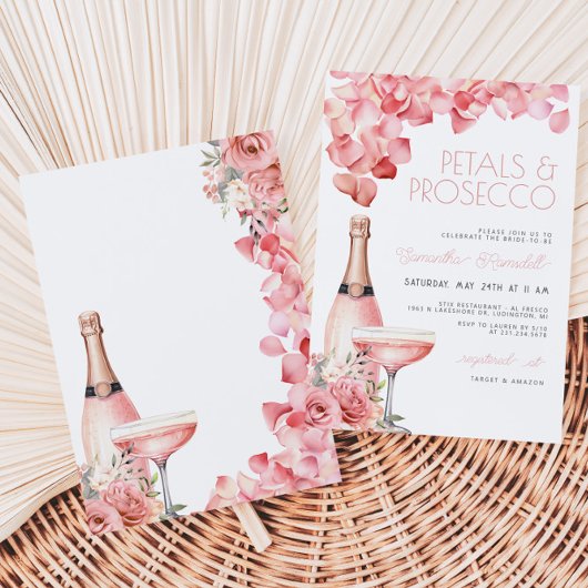 Petals & Prosecco Bridal Shower Kaart