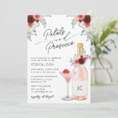 Petals & Prosecco Bridal Shower Kaart (Staand voorkant)