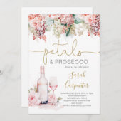Petals Prosecco Bridal Shower uitnodiging (Voorkant / Achterkant)