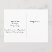 PETALS & PROSECCO BRUIDSDOUCHE UITNODIGING, ROZE BRIEFKAART (Achterkant)