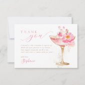 Petals Prosecco Bruidsfeest Bedankkaart (Voorkant)
