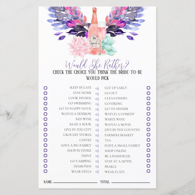 Petals & Prosecco Bruidsspel Wil Ze Liever (Voorkant)