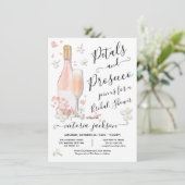 Petals & Prosecco Brunch en bijbelbaar Vrijgezelle Kaart (Staand voorkant)