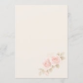 Petals & Prosecco Champagne Bow Bridal Shower Kaart (Achterkant)