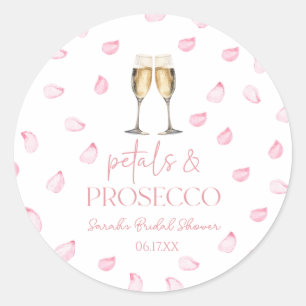 Petals & Prosecco Champagne Vrijgezellenfeest Ronde Sticker