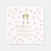 Petals & Prosecco Champagne Vrijgezellenfeest Servet (Voorkant)