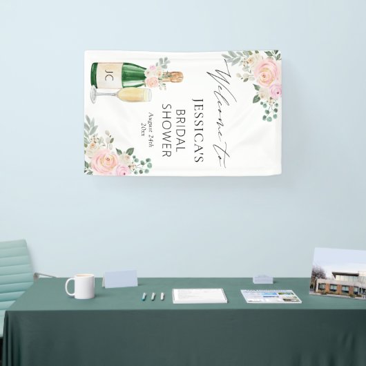 Petals & Prosecco Champagne Welkomstbord Spandoek (Beurs)