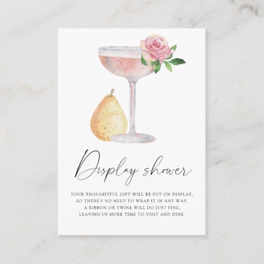 Petals & Prosecco - Display douche Informatiekaartje (Voorkant)