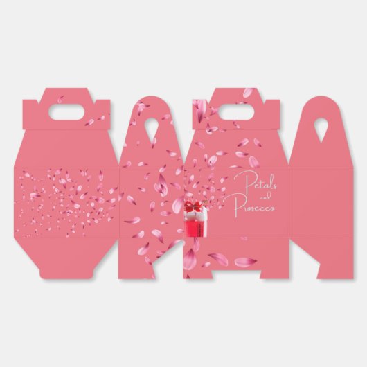 Petals & Prosecco Favor Box Bedankdoosjes (Ongevouwen)