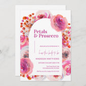 Petals & Prosecco Floral Arch Summer Bridal Kaart (Voorkant / Achterkant)