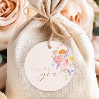 Petals & Prosecco Floral Bridal Shower Favor Tags Bedankjes Labels