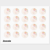 Petals & Prosecco Floral Bridal Shower Stickers (Vel)