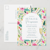 Petals Prosecco Floral Budget Vrijgezellenfeest Pa Briefkaart (Voorkant / Achterkant)