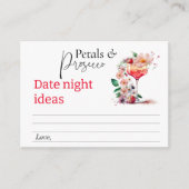 Petals Prosecco Floral Vrijgezellenfeest Brunch Da Informatiekaartje (Voorkant)