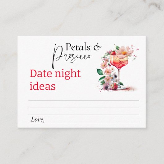 Petals Prosecco Floral Vrijgezellenfeest Brunch Da Informatiekaartje (Voorkant)