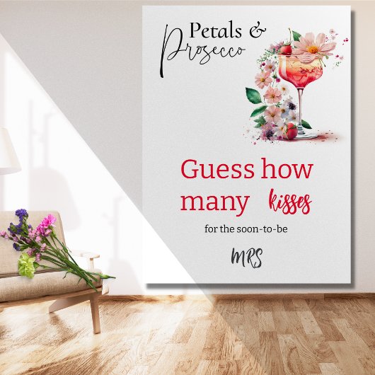 Petals Prosecco Floral Vrijgezellenfeest Brunch Ra Perfect Poster