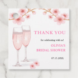 Petals & Prosecco Floral Vrijgezellenfeest Dank u Bedankjes Labels