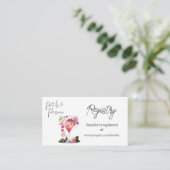 Petals Prosecco Floral Vrijgezellenfeest Registry  Informatiekaartje (Staand voorkant)