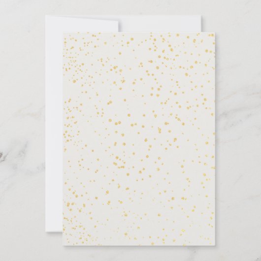 Petals & Prosecco Gele Bruidsdouche Uitnodiging (Achterkant)