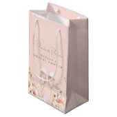 Petals & Prosecco Gift Bag Klein Cadeauzakje (Voorkant Gekanteld)