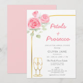 Petals Prosecco Gold Boho Rozen Arch Vrijgezellenf Kaart (Voorkant / Achterkant)