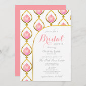 Petals Prosecco Gold Deco Pattern Vrijgezellenfees Kaart (Voorkant / Achterkant)