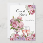 Petals & Prosecco Guest Book Vrijgezellenfeest Sig Kaart (Achterkant)