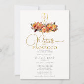Petals Prosecco Herfst Rozen Herfst Vrijgezellenfe Kaart (Voorkant)