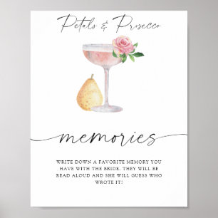 Petals & Prosecco - herinneringen met de bruid Poster