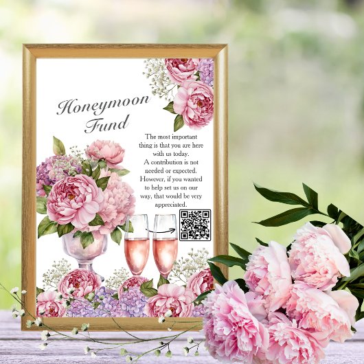 Petals & Prosecco Honeymoon Fund Kaart