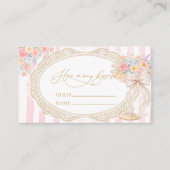 Petals Prosecco How Many Kisses Game Informatiekaartje (Voorkant)