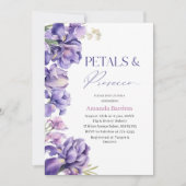PETALS & PROSECCO IRIS FLOWER Waterverf bruids Kaart (Voorkant)