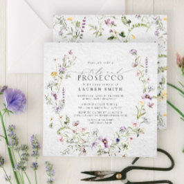 Petals Prosecco Lavendel Wildflower Vrijgezellenfe Kaart