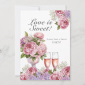 Petals & Prosecco "Love is Sweet"  Sign Kaart (Voorkant)