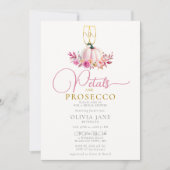 Petals Prosecco Oogst Rozen Herfst Vrijgezellenfee Kaart (Voorkant)