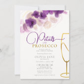 Petals Prosecco Paars Orchids Boho Elegant Bridal Kaart (Voorkant)