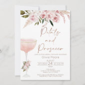 Petals Prosecco QR Code Boho Bloemen Vrijgezellenf Kaart (Voorkant)