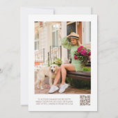 Petals Prosecco QR Code Boho Bloemen Vrijgezellenf Kaart (Achterkant)