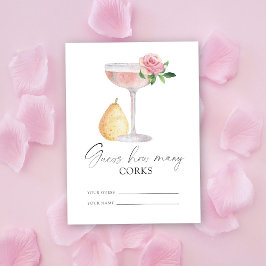 Petals & Prosecco - raad hoeveel kurken Informatiekaartje