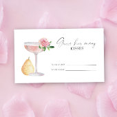 Petals & Prosecco - raad hoeveel kussen Informatiekaartje