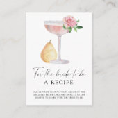 Petals & Prosecco - Recept voor de bruid om te zij Informatiekaartje (Voorkant)