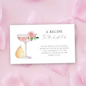 Petals & Prosecco - Recept voor de bruid om te zij Informatiekaartje