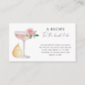 Petals & Prosecco - Recept voor de bruid om te zij Informatiekaartje (Voorkant)