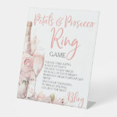 Petals & Prosecco Ring Spel Hunt Ringen Reclamebord Met Voetstuk (Voorkant)